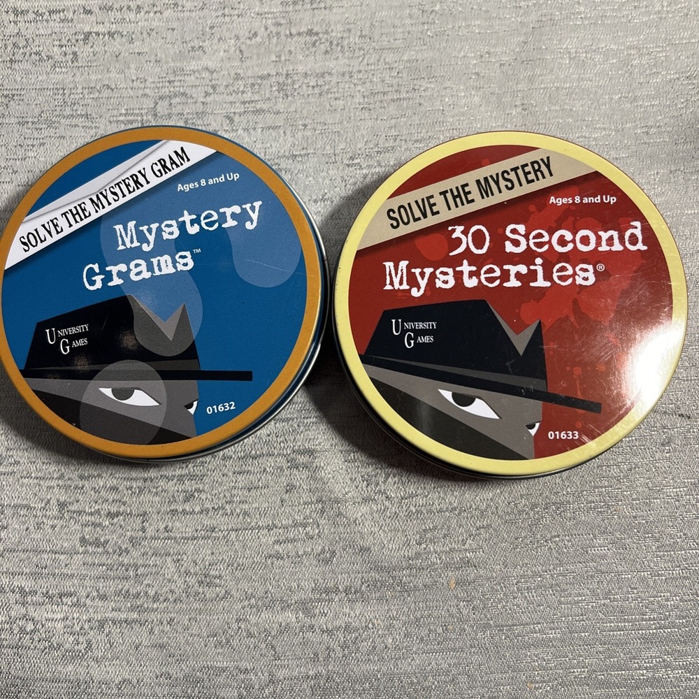 Lot of 2 NEW Card Games - 30 Second Mysteries & Mystery Gram - 2019 Editions